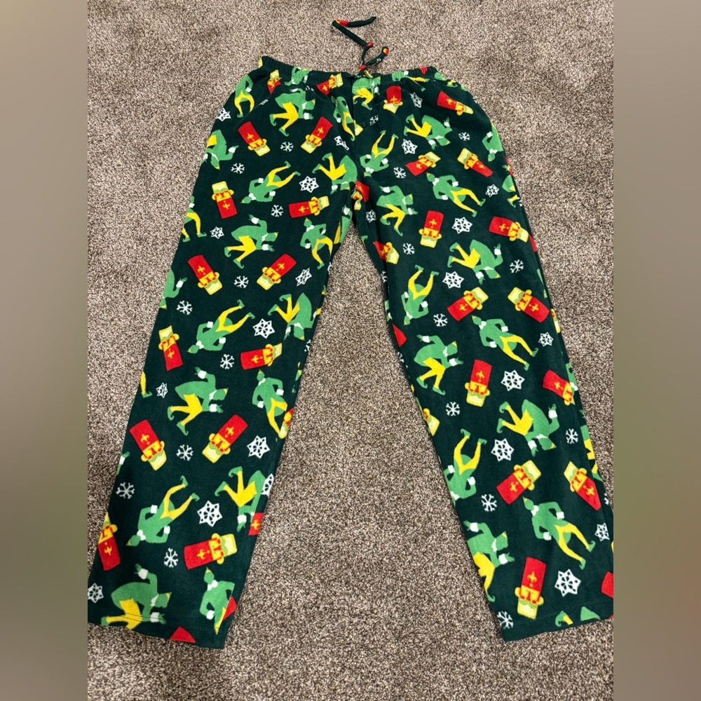 Elf movie Men Christmas holiday . Buddy the elf Soft fleece loungewear size XL